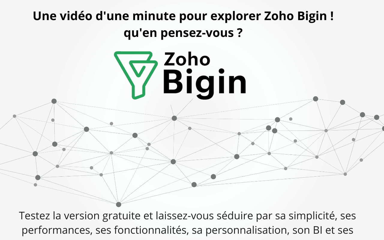 Zoho Bigin : le CRM simple, prêt tout de suite